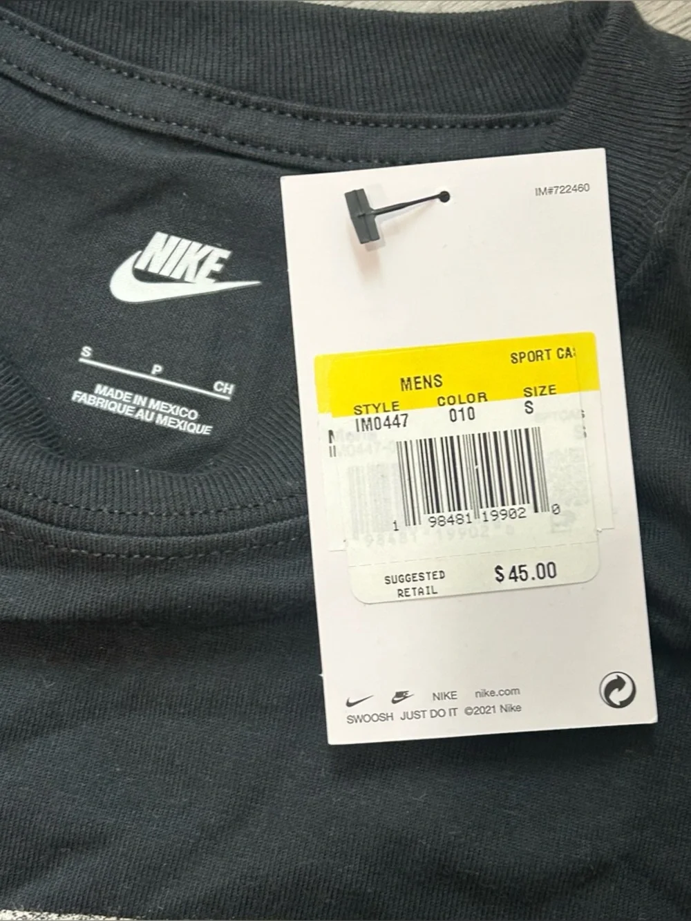 Nike Dept. Of Motion Graphic Tee Mens Cropped Tshirt blue‎ Size small NWT